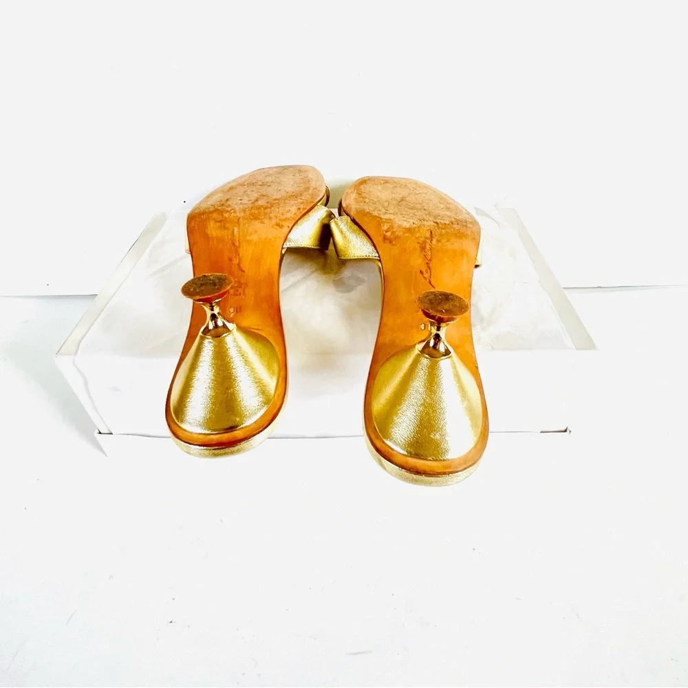 Brian Atwood champagne gold